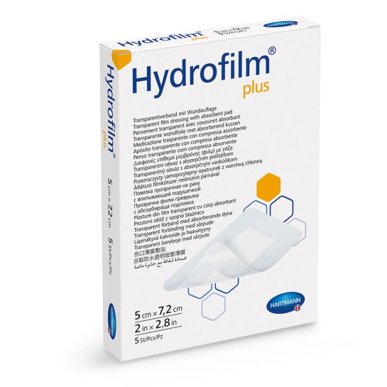 Hydrofilm plus plasturi sterili autoadezivi 5cm x 7.2cm x 50 bucati