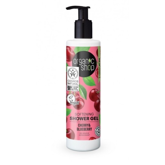 Organic Shop Gel de dus Softening cu afine si cirese x 280 ml