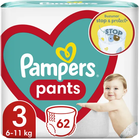 PAMPERS 3 Pants 6-11kg x 62 bucati