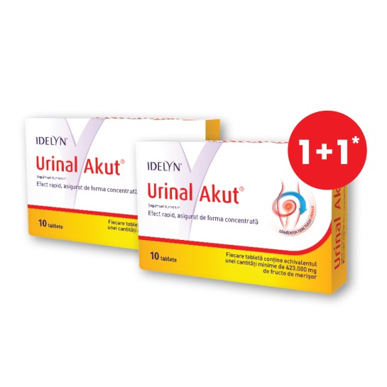 Urinal akut  10 tablete 1+1 cadou