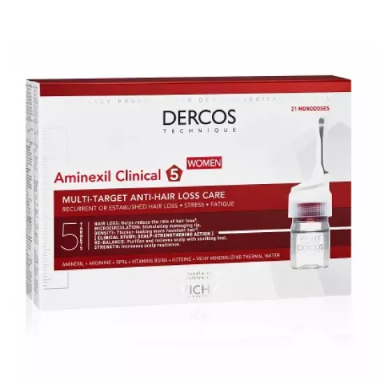 Vichy Dercos Aminexil Clinical 5 femei x21 flacoane x6ml