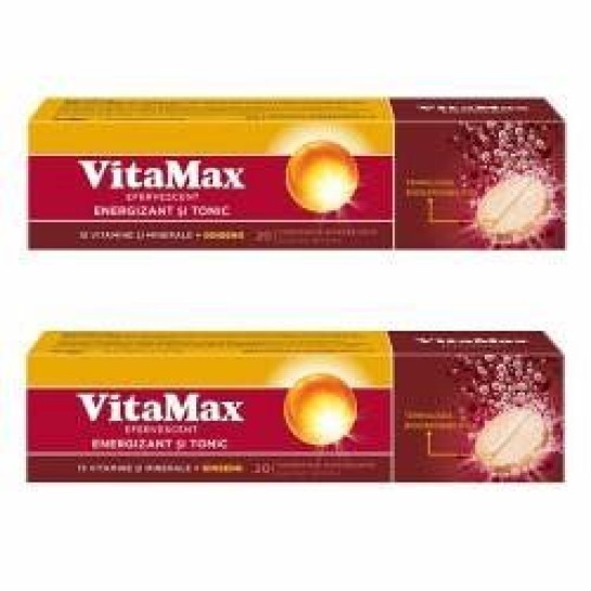 Vitamax x 20 comprimate efervescente 1+1 Gratis