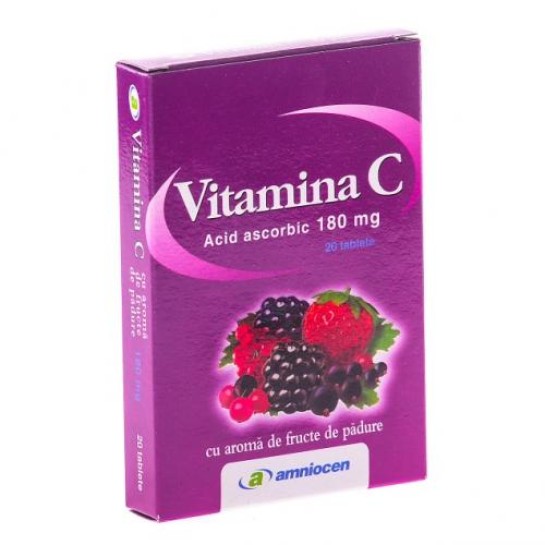 Vitamina C 180mg fructe de padure x 20 tablete