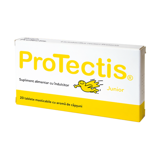 Protectis Junior capsuni x 20 tablete masticabile