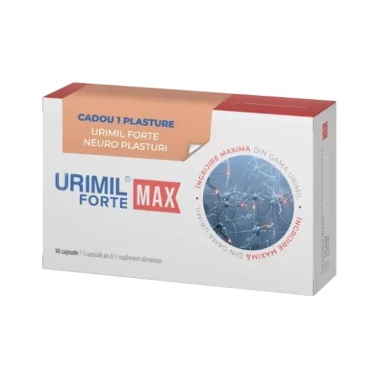 Urimil Forte Max x 30 capsule + Urimil forte x 1 plasture (CADOU)