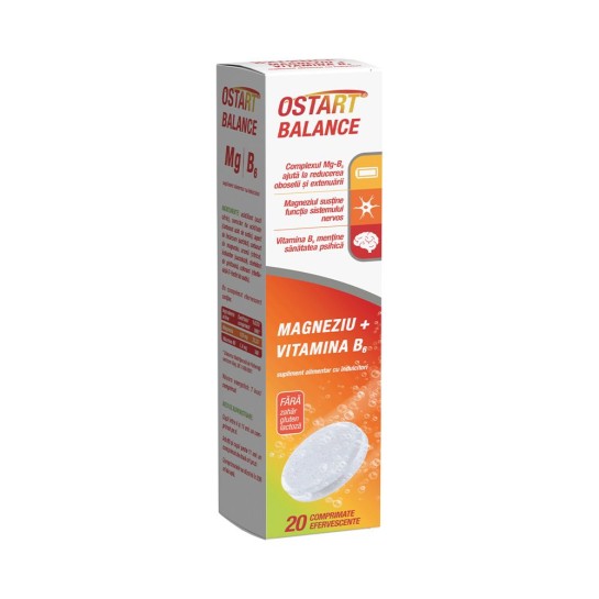 Ostart Balance Mg+B6 x 20 comprimate effervescente