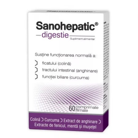 Sanohepatic Digestie x 60 comprimate filmate