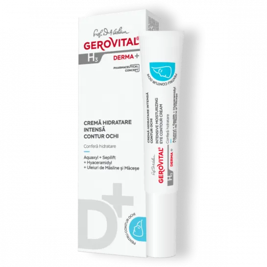 Gerovital H3 Derma+ Crema hidratanta intensa contur ochi x 15 ml