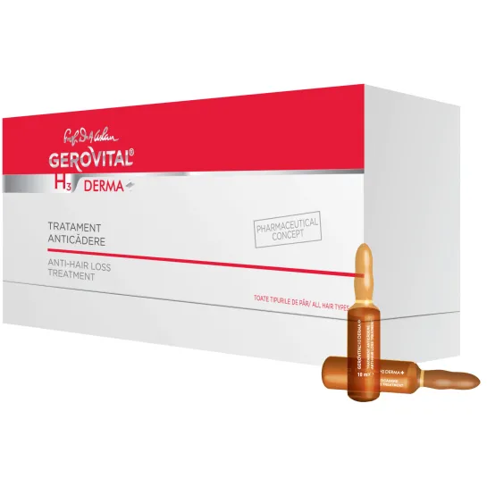 Gerovital H3 Derma+ Tratament anticadere 10 ml x 12 fiole