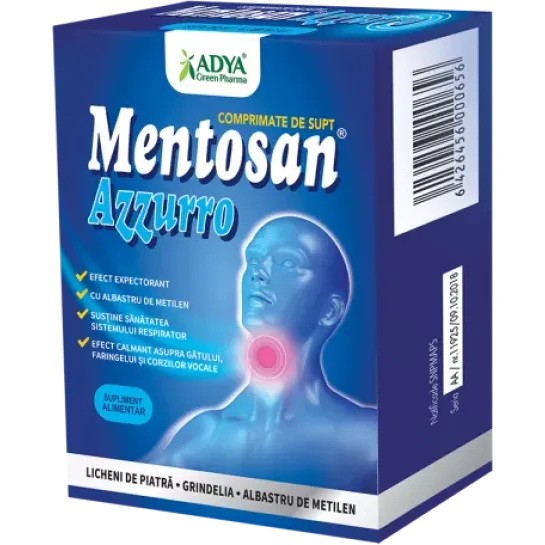 Mentosan Azzuro x 21 comprimate de supt