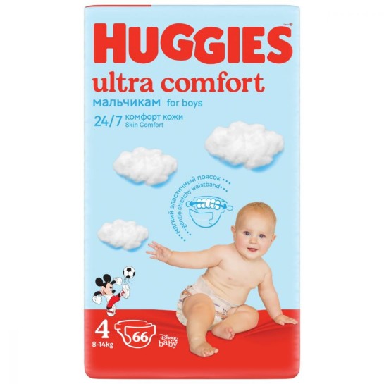 Huggies Ultra Comfort Mega Boy 4 x 66 bucati