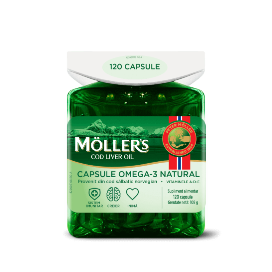 Moller's Omega 3 Cod liver oil x 120 capsule