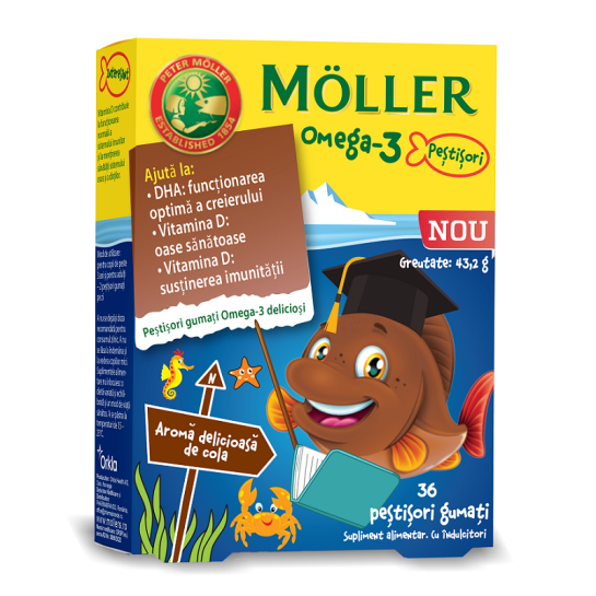 Moller's Omega3 Cola x 36 pestisori gumati