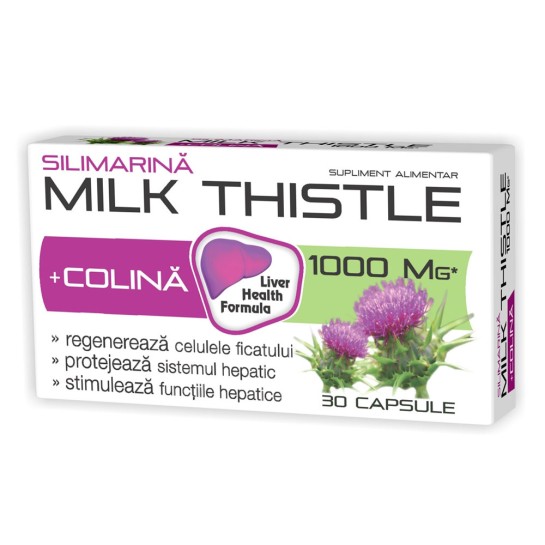 Milk Thistle Silimarina+Colina 1000 mg x30 Capsule