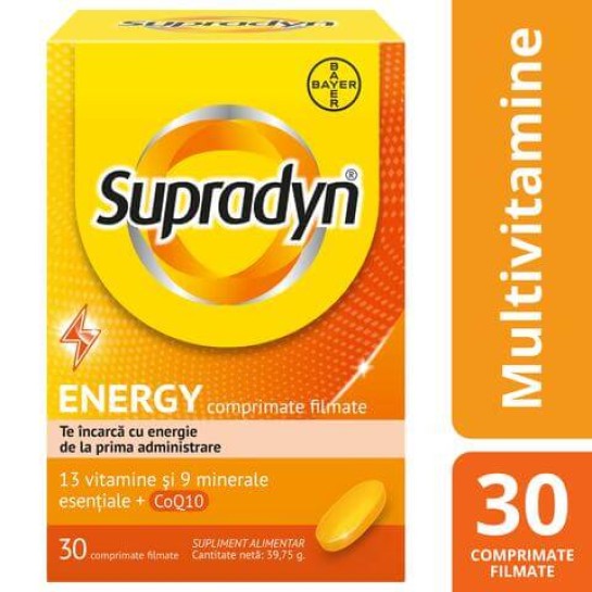 Supradyn Energy Coenzima Q10, 30 comprimate filmate