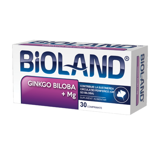 Bioland Ginkgo Biloba 40mg + Mg x 30 comprimate filmate