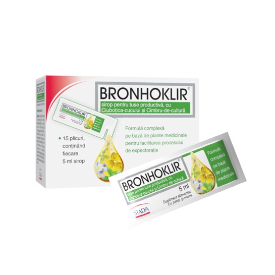 Bronhoklir Sirop tuse productiva 5ml x 15 plicuri