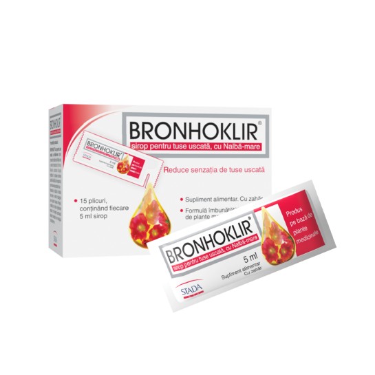 Bronhoklir Sirop tuse uscat +nalba 5ml 15 plicuri