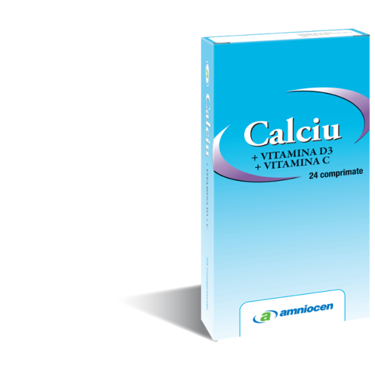 Calciu+Vitamina D3+Vitamina C x 24 comprimate