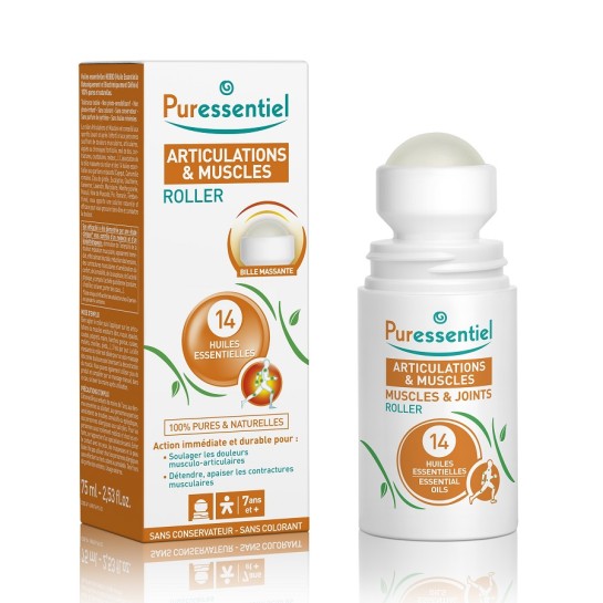 Puressentiel muscle joints roller antireumatic cu 14 uleiuri esentiale x 75ml