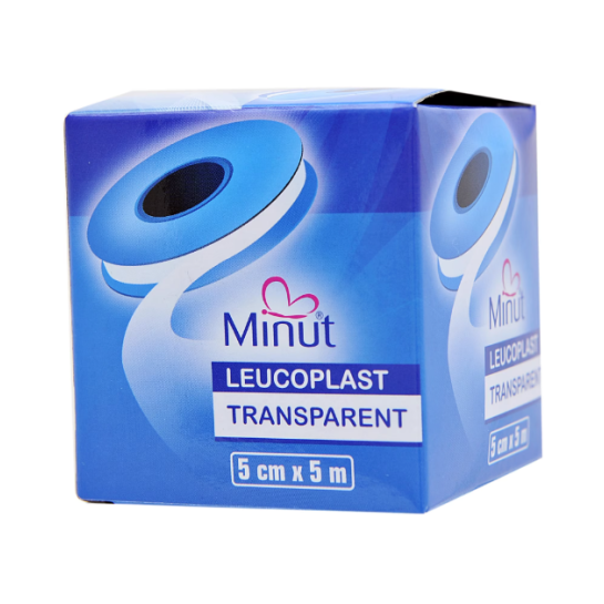 Leucoplast transparent Minut 5cm x 5m x1 bucati