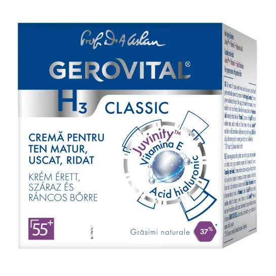 Gerovital H3 Clasic Crema Ten Matur, Uscat, Ridat 55+ x 50ml