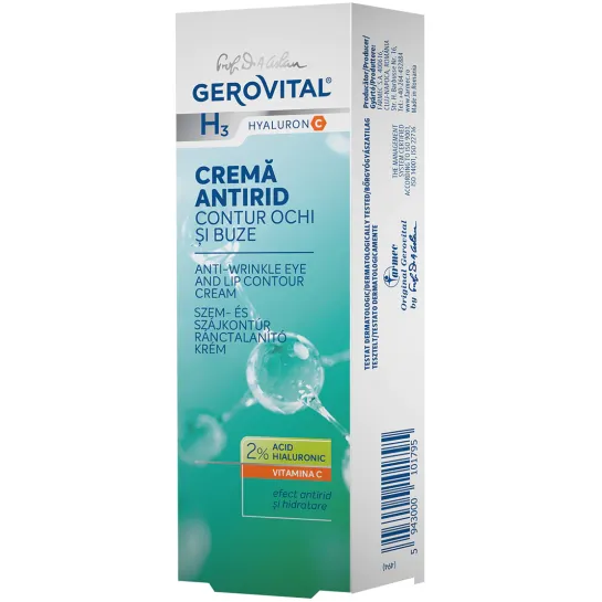 Gerovital H3 Hyaluron Crema Antirid Ochi si Buze x 15ml