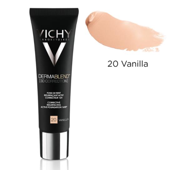 ファンデーション Vickyy Vichy DermaBlend FDT 3D corector 20 Vanilla x 30ml