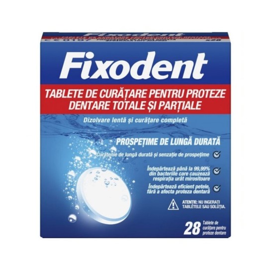 Fixodent Tablete curatare pentru proteza dentara x 28 bucati