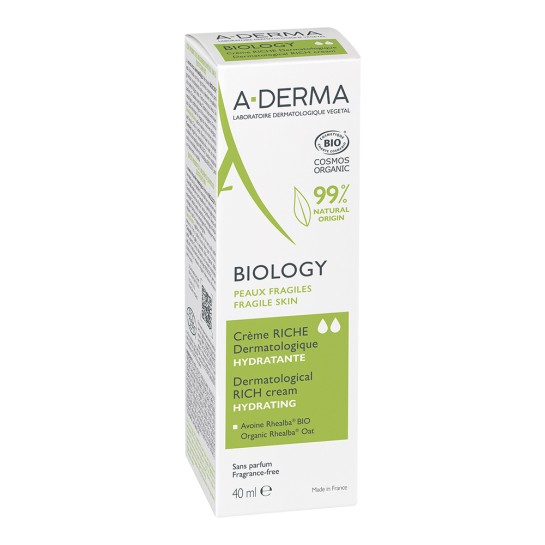 A-Derma Biology Crema hidratanta riche x 40 ml