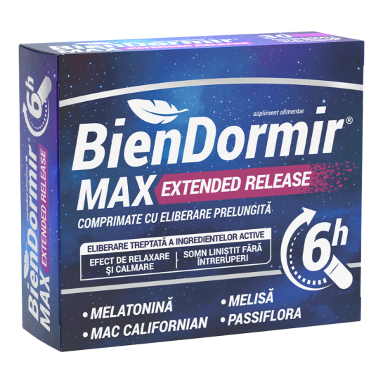 Bien Dormir Max Extended Release x 40 comprimate cu eliberare prelungita