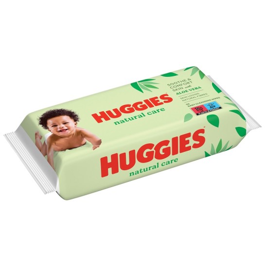 Huggies Servetele Natural care x 56 bucati