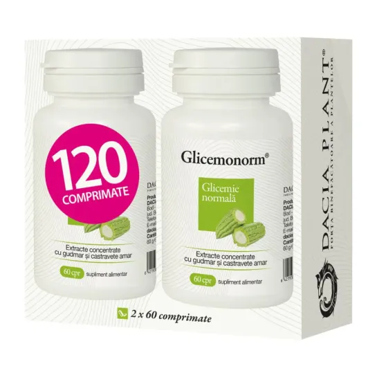 Glicemonorm x 60 comprimate 1+1 Gratis