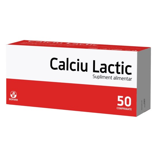 Calciu lactic 500mg x 50 comprimate