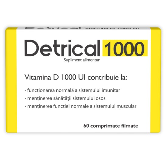 Detrical 1000UI x 60 comprimate filmate