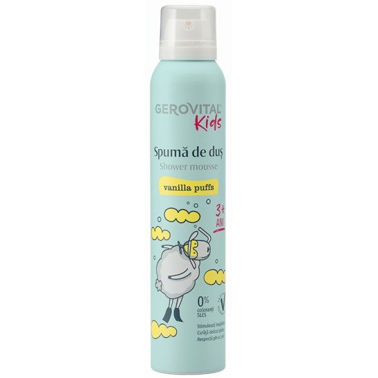 Gerovital Kids 3757 Spuma de dus vanilla puffs x 200 ml