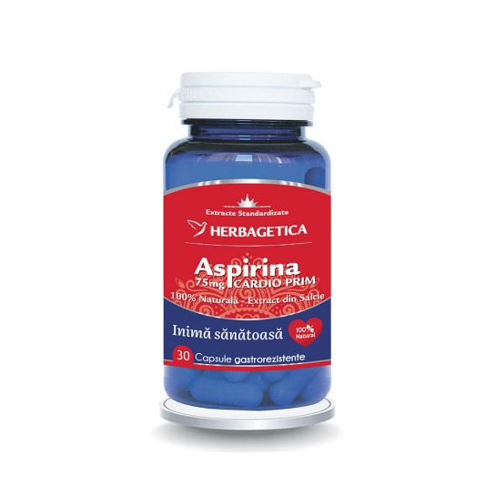 Herbagetica Aspirina naturala Cardioprim x 30 capsule