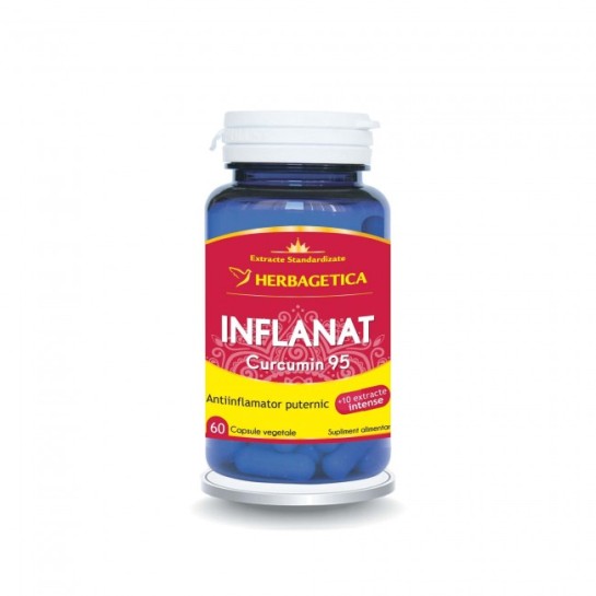 Herbagetica Inflanat + Curcumin vegetale x 60 capsule