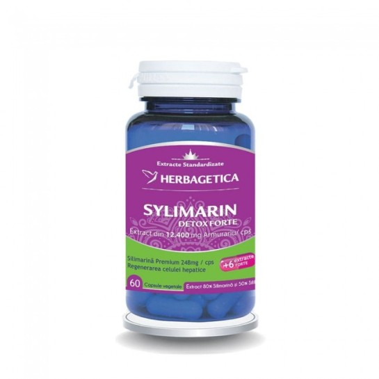 Herbagetica Silymarin detox forte x 60 capsule