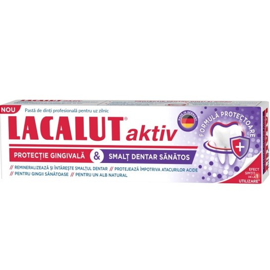 Lacalut Aktiv protectie gingivala & smalt dentar sanatos 75ml