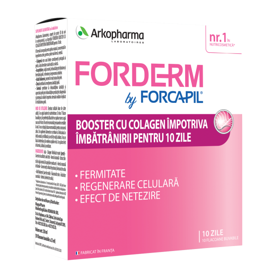 Forderm by Forcapil Booster cu colagen x 10 fiole buvabile