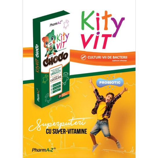 Kityvit Choco x 20 tablete masticabile