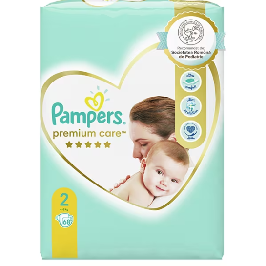 Pampers 2 Premium Care (4-8 kg) x 68 bucati