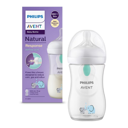 Avent Biberon Natural Response Deco Elefant x 260 ml 1m+ SCY673/81