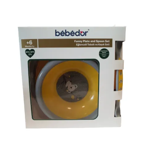 BEBE D'OR Pentru masa farfurie, bol, lingurita dubla +6 luni 9563