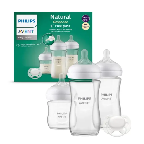 Avent Set biberoane natural response sticla SCD878/11