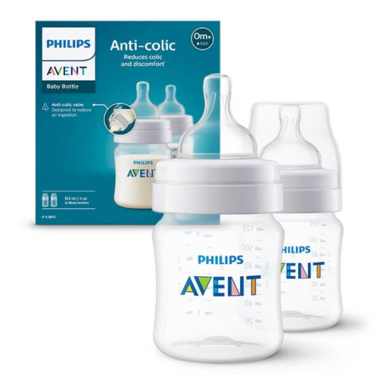 Avent Set 2 Biberoane Anticolici x 125 ml 0+m SCY100/02