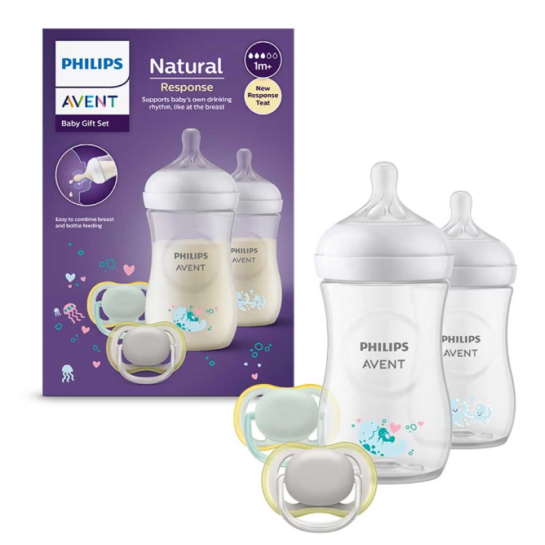 Avent Set biberoane natural response + suzete SCD837/11