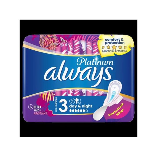 Always Platinum Night absorbante x 6 bucati