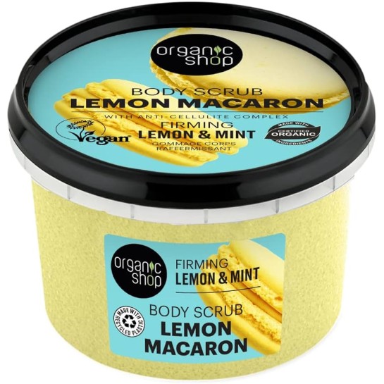 Body Scrub organic lemon macaron x 250 ml